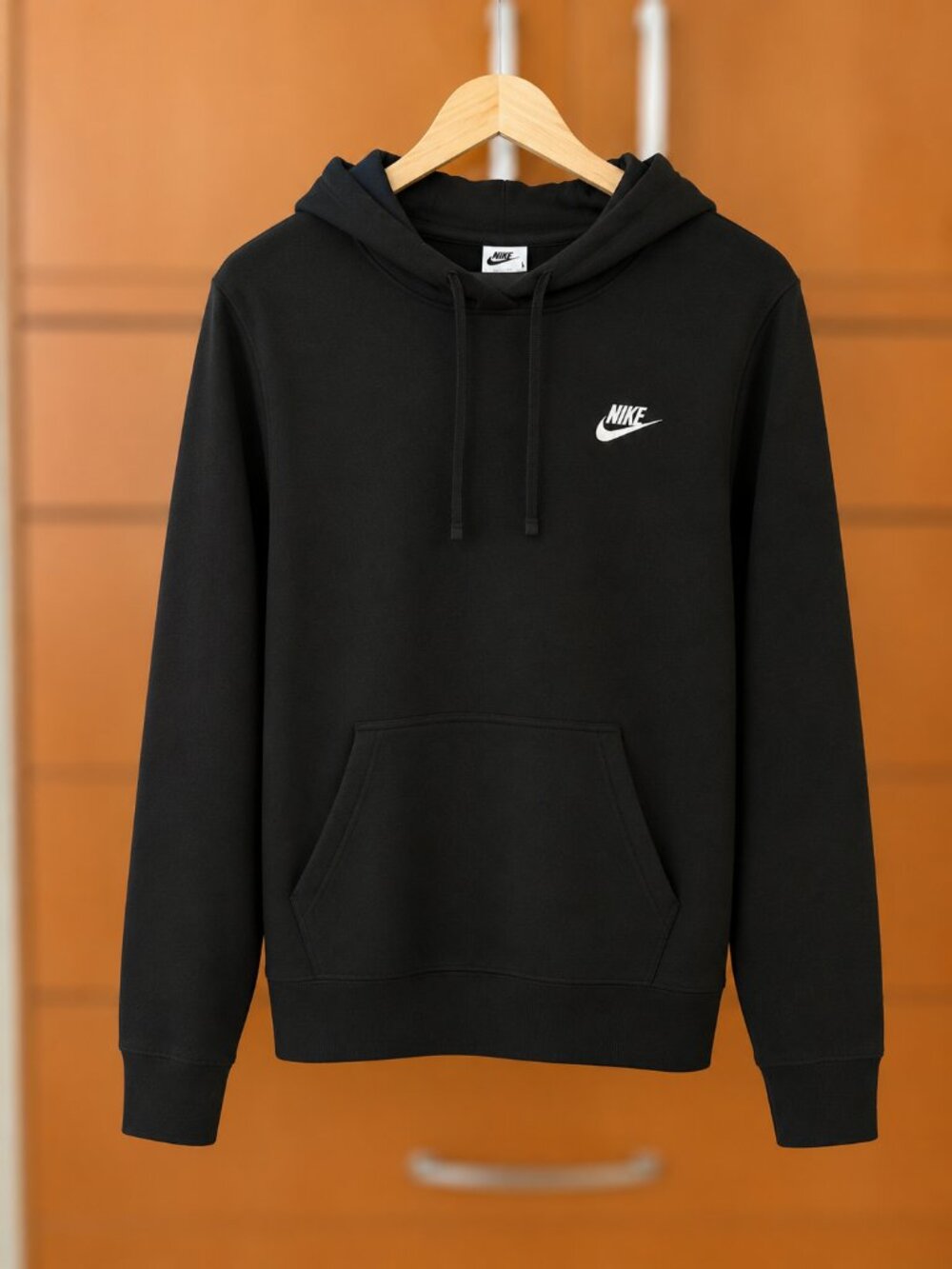 Nike Women's Black Sportswear Pullover Hoodie NWT Side L